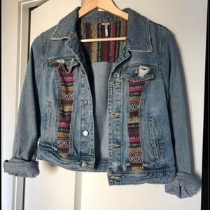 Free people Jean jacket. Fits tight